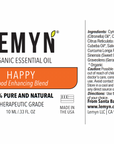 Happy - Uplift Essence Organic Essential Oil Blend Undiluted 100% Pure for Diffuser